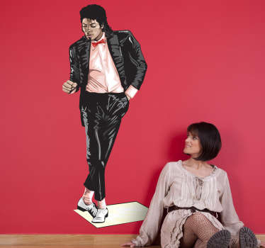 Vinil decorativo com ilustração de Michael Jackson, vinil perfeito para verdadeiros fãs deste que é considerado um dos maiores artistas do seculo XX!