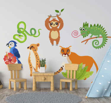 Autocolantes com animais selvagens Conjunto de animais africanos  - TenStickers