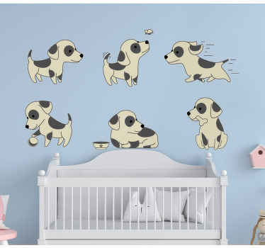 Vinilo Lindo, perrito, perro, garabato - TenVinilo