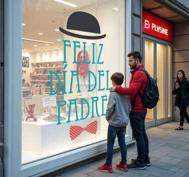 Vinilo escaparate feliz día del padre - TenVinilo