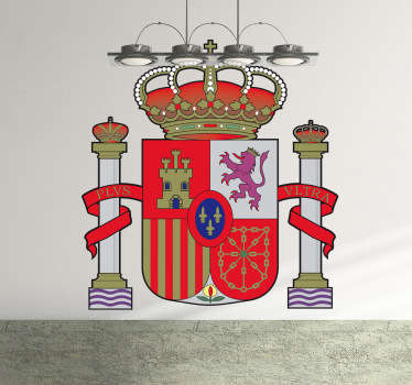 Vinilo decorativo dormitorio escudo monárquico español - TenVinilo