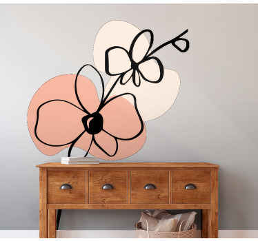 Adesivo decorativo flores Orquídeas arte abstrata - TenStickers