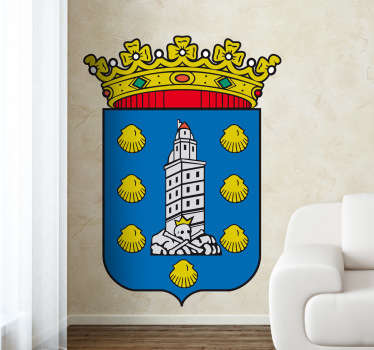 Vinilo decorativo escudo Coruña - TenVinilo