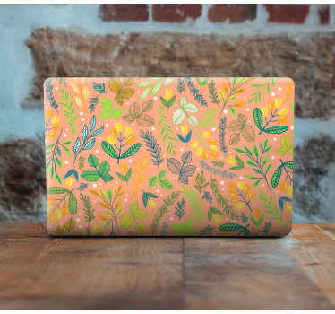 Ručně tažené podzimní květiny notebook kůže - TenStickers