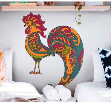 Autocolantes decorativos de pássaros e aves Galo étnico - TenStickers