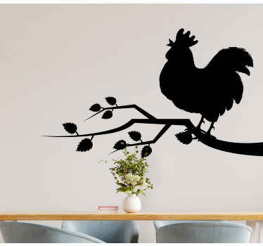 Autocolantes decorativos de pássaros e aves Galo monocolor nos ga - TenStickers