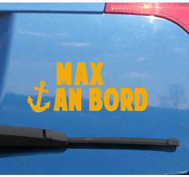 Baby on Board Aufkleber Anker mit Namen - TenStickers