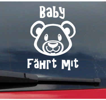 Baby on Board Aufkleber Süßer teddybärdy - TenStickers