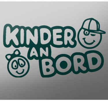 Baby on Board Aufkleber Einfarbige glückliche kinderzeichnung - TenStickers