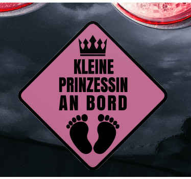 Baby on Board Aufkleber Kleine Prinzessin - TenStickers