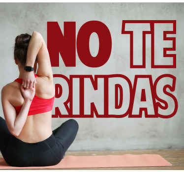 Vinilo No salgas del texto monocolor - TenVinilo