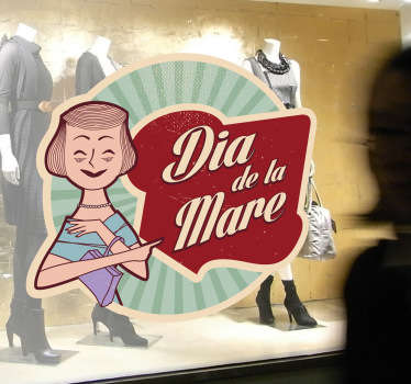 Adhesivo retro dia de la mare - TenVinilo