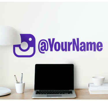 Vinilo tecnología Nombre de instagram personalizado estilo juveni - TenVinilo