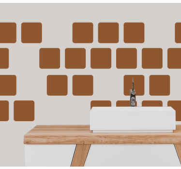 Enobarvni kvadrati enake velikosti vinil kvadrat - TenStickers