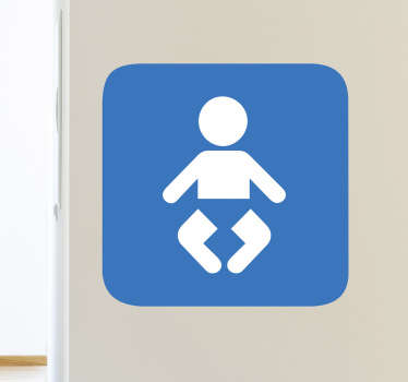 Wandtattoo Badezimmer Wickelraum Schild - TenStickers