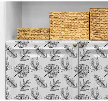 Naklejka na meble Jednokolorowe tropikalne liście - TenStickers