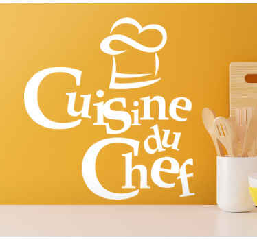 Sticker Cuisine Conception de texte de cuisine drôle - TenStickers