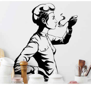 Chef tasting the food wall sticker - TenStickers