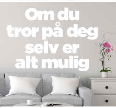 Norsk motivasjonstekst personlig vekst klistremerker - Tenstickers