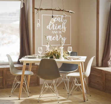 Eat drink merry Christmas vinyl decal - TenStickers