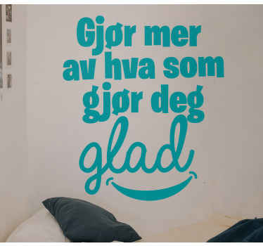 Norsk tekst om latter personlig vekst klistremerker - Tenstickers