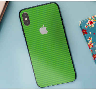 Sticker iphone grüner streifen cover - TenStickers