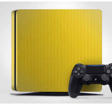 PS4 Aufkleber Gelbe farbe mit Streifen - TenStickers