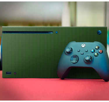 Naklejka na Xbox Ciemnozielony kolor z paskami - TenStickers