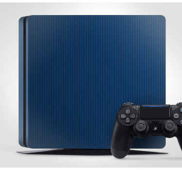 Mørkeblå farge med striper Skin PS4 - Tenstickers