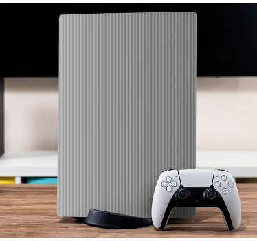 Gray colour with stripes PS5 sticker - TenStickers