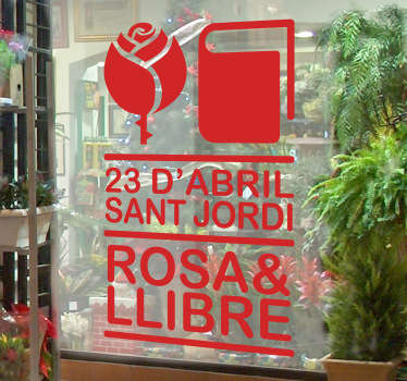 Vinilo decorativo festa de Sant Jordi - TenVinilo