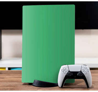 Sticker PS5 Couleur turquoise avec des rayures - TenStickers