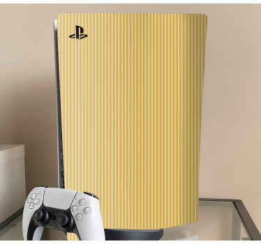 PS5 Aufkleber Beige farbe mit Streifen - TenStickers