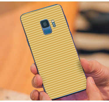 Sticker para Samsung Color beige con rayas - TenVinilo