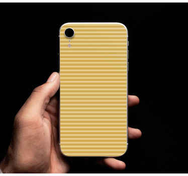 çizgili iphone çıkartması ile bej renk - TenStickers