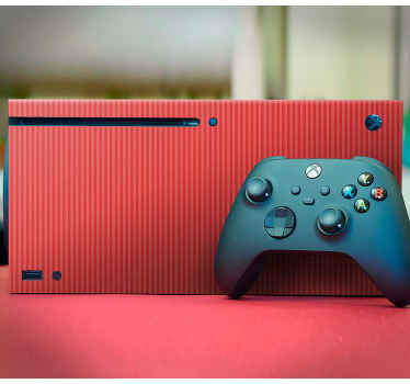 Dark pink colour with stripes xbox skin - TenStickers