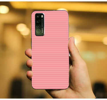 Světle růžová barva s pruhy nálepkou huawei - TenStickers