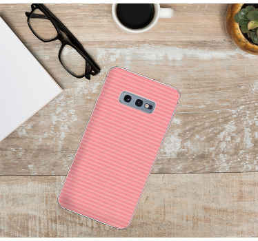 Sticker para Samsung Color rosa claro con rayas - TenVinilo