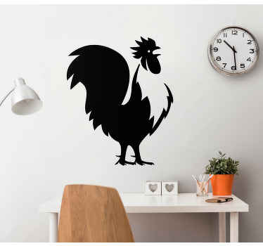 Vinilo animal de la granja Gallo macho monocolor - TenVinilo