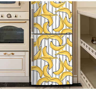 μοτίβο μπανάνας σε στιλ doodle ψυγείο - TenStickers