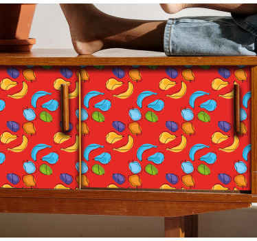 Colorful doodle fruit  furniture vinyl sticker - TenStickers