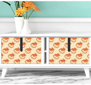 Doodle minta gránátalma bútor matricával - TenStickers