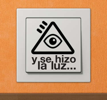 Pegatina para interruptor y se hizo la luz - TenVinilo