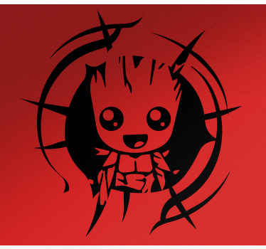 Autoaufkleber glücklicher Baby Groot - TenStickers