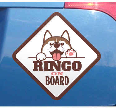 Pegatina para coche Perro asombroso que mira a escondidas - TenVinilo