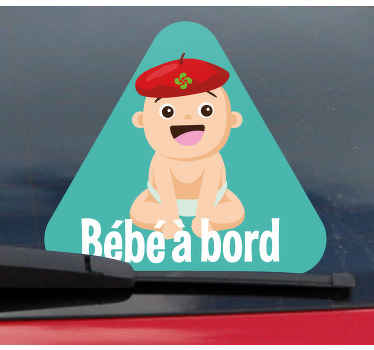 Sticker Bébé à Bord Conception de bébé mignon - TenStickers