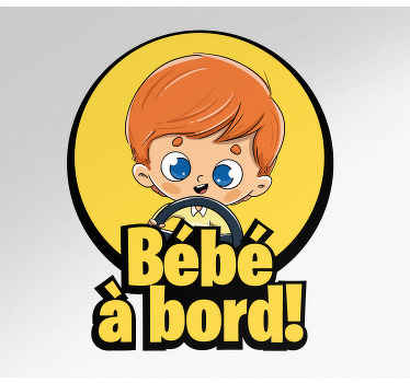 Sticker Bébé à Bord Bébé cavalier - TenStickers