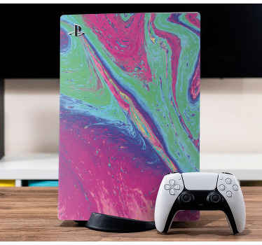 Marble rainbow PS5 sticker - TenStickers