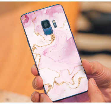 Sticker para Samsung Mármol de oro rosa - TenVinilo