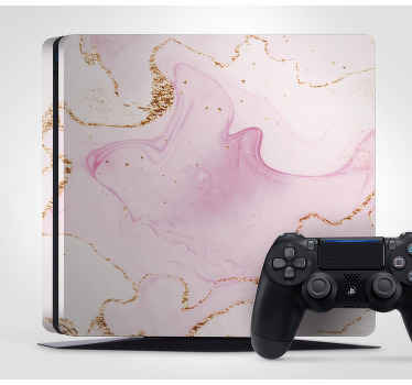 PS4 Aufkleber Roségoldener marmor - TenStickers